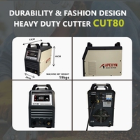 Kits de découpe plasma industriels robustes Apexyn CUT80, modèle 25 mm de coupe maximale, 380 V, 80 A, IGBT, 10,5 kW, refroidissement par air, avec garantie de 2 ans