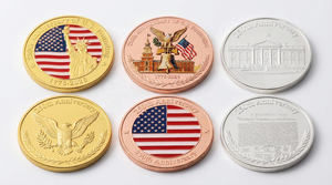 Personnalisez votre design 1776 - 2026 Pièce commémorative <span class=keywords><strong>de</strong></span> <span class=keywords><strong>d</strong></span>éfi semi-quinquenaire américain en alliage <span class=keywords><strong>de</strong></span> zinc à relief élevé avec un aigle chauve - Product Image 3