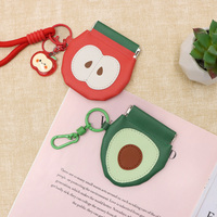 Yy Pu Lederen Fruit Ring Etui Cosmetische Lipstick Tas Make-up Tas Klein Juwelendoosje Ring PU Lederen Ring Oorbellen Opbergtas
