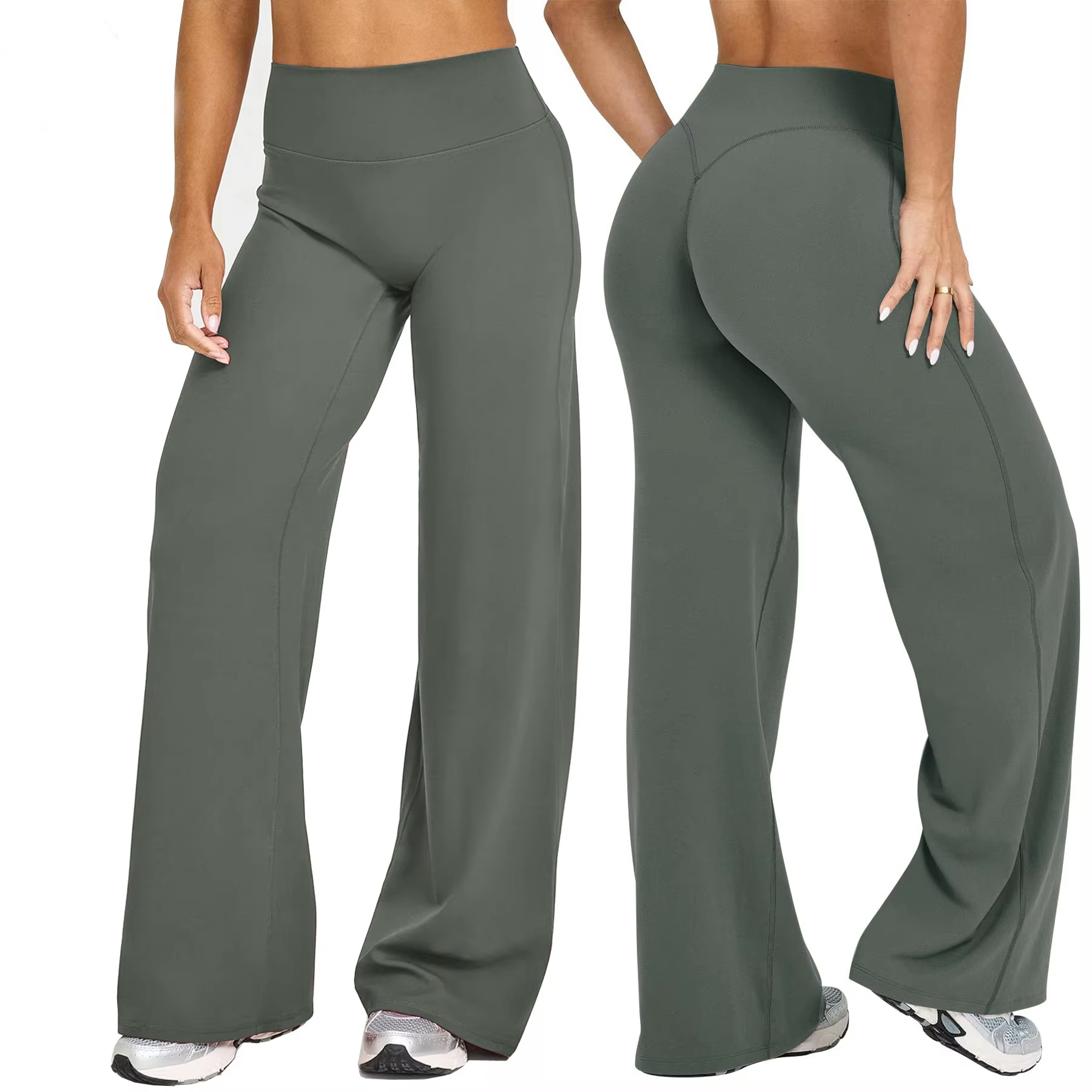 Custom Workout Sportswear Gym Fitness Plus Size Yoga Leggings High Waist Butt Lifting Yoga Pants Gym Women's Yoga Flare Leggings
