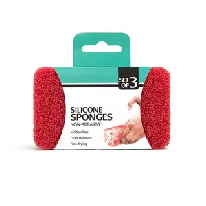 Square Scrubber Silicone Sponge Wholesale, Square Scrub Pads