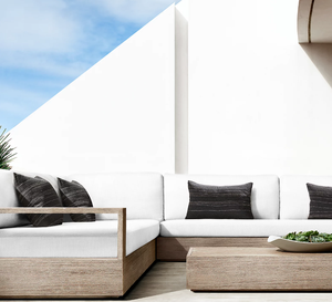 Canapé en teck d'extérieur, vente chaude des fabricants <span class=keywords><strong>MARBELLA</strong></span>, canapé de jardin, terrasse d'hôtel, siège de loisirs en bois massif, <span class=keywords><strong>villa</strong></span>, cour, canapé haut de gamme - Product Image 6