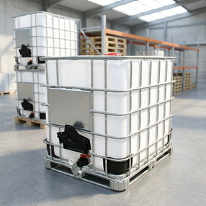 Conteneur IBC robuste de 1000 L, empilable, pour le stockage et l'emballage de liquides industriels - Product Image 1