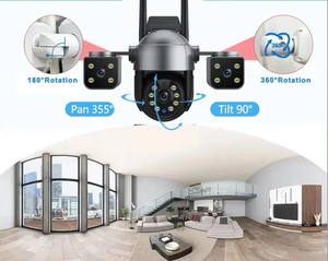 NEW Three Lens 6MP <strong>Motion</strong> <strong>Detection</strong> Night Vision Smart Black Outdoor Waterproof Ptz Cctv Home Security Wireless <strong>Wifi</strong> <strong>Ip</strong> <strong>Camera</strong> - Product Image 3