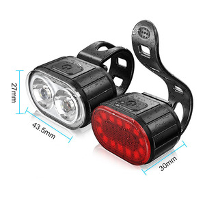 Juego de Luces para Bicicleta con Logotipo, Montado en el Manillar, Recargable por USB, Luces Delanteras y Traseras, Certificación CE Q3, Luz LED Impermeable para Ciclismo Nocturno - Product Image 2