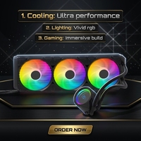 Radiateur PC en aluminium Lineng 120mm/240mm/360mm, refroidisseur liquide AIO avec roulement à billes pour boîtier d'ordinateur
