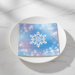 Новые зимние цветные бумажные салфетки с принтом, двухслойные, из первичной древесной целлюлозы, для различных случаев: отели, банкеты, дни рождения, Рождество, Новый год - Product Image 1