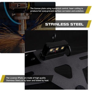 Cadre de plaque d'immatriculation court de moto XXUN avec lampe pour <span class=keywords><strong>Honda</strong></span> <span class=keywords><strong>CB650R</strong></span> CBR650R 2021 2022 <span class=keywords><strong>2023</strong></span> 2024 - Product Image 4