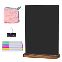 Mini tableau noir en bois pour affichage de menu, écriture manuscrite DIY, pour restaurant, banquet, stand ou panneau d'affichage de messages