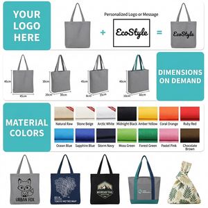 Custom Canvas <b>Tote</b> Bag Reusable Cotton Shopper Eco Calico Carrier Lightweight Shoulder Handbag for Daily Shopping <b>Travel</b> Outdoor - Product Image 2