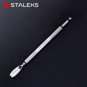 <span class=keywords><strong>STALEKS</strong></span> Pousse-cuticules réutilisable double face en acier inoxydable espagnol à double effet, sans dommage pour les ongles, antirouille - Product Image 1