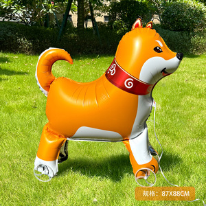 Venta al Por Mayor de Globos Metalizados 4D de Gran Tamaño con Ruedas, Nuevos Diseños de Animales, Dinosaurios, Autos y Dibujos Animados, Globos de Animales Caminantes - Product Image 5