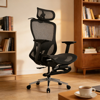 Chaise de bureau exécutive élégante à dossier haut en maille, chaise de bureau ergonomique