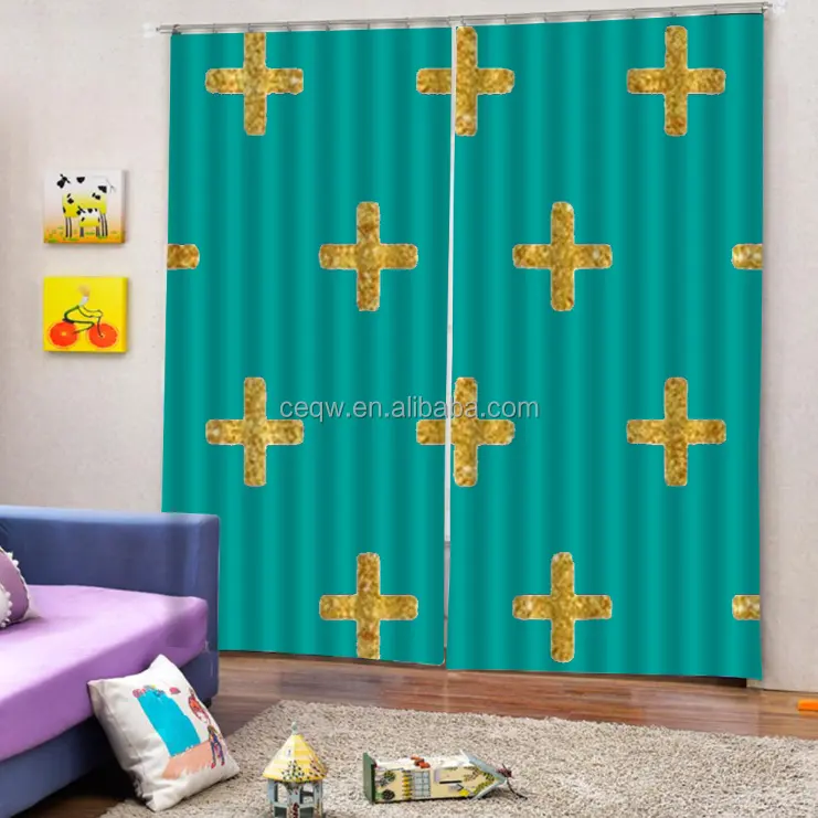 custom any design Personalized Blackout Curtains Christian Cross Appears Bright in The Sky Thermal Insulated Curtains