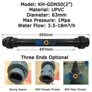 DGOzone pipa pencampur UPVC transparan, DN25 perlengkapan pencampur plastik 1 inci 2 inci 3 "tabung <span class=keywords><strong>Mixer</strong></span> statis DN50 - Product Image 6