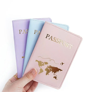 Funda para <span class=keywords><strong>pasaporte</strong></span> de viaje de cuero PU con logotipo personalizado, soporte para folleto de <span class=keywords><strong>pasaporte</strong></span> de estilo de negocios personalizado, caramelo también para tarjeta de visita - Product Image 3