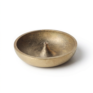 Porte-encens en aluminium de forme ronde, style antique, moderne, écologique et luxueux, pour lieux sacrés - Product Image 1