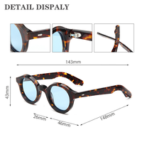 Lunettes de soleil polarisées rondes en acétate polies à la main de haute qualité, série de créateurs, pour boutiques, États-Unis, Europe, Gafas De Sol