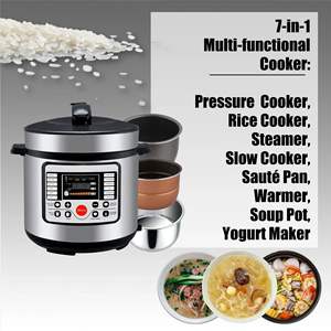 หม้อหุงข้าวไฟฟ้าสเตนเลสสตีล 6 ลิตรอเนกประสงค์ ใช้งานง่ายเพียงปุ่มเดียว สำหรับใช้ในบ้าน พร้อมตัวตั้งเวลา และหม้อในเคลือบสารกันติด - Product Image 4