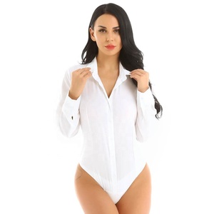 <span class=keywords><strong>Camisa</strong></span> de Trabajo de <span class=keywords><strong>Manga</strong></span> <span class=keywords><strong>Larga</strong></span> con Cuello Camisero y Botones, Fácil de Cuidar, para Mujer, Estilo Body - Product Image 1
