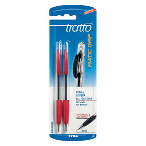 FILA - LOT DE 2 STYLOS À GRIP TRACT MATIC ROUGES - Product Image 1