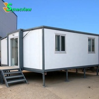 Maison préfabriquée modulaire extensible à double aile, cabane mobile de glamping pour hôtel de villégiature