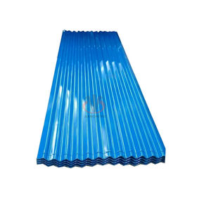 Hoja de techo de metal 4x8 <span class=keywords><strong>RAL</strong></span> <span class=keywords><strong>5017</strong></span> Color azul Hoja corrugada galvanizada Precio - Product Image 1