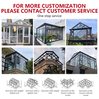 OEM ODM Serres Solarium portables personnalisables Profil en alliage d'aluminium Véranda en verre Patio Jardin Abri Retraite RV Véranda