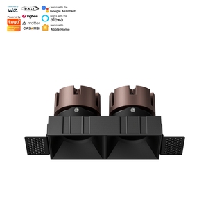 Spot MR16 à double tête GU10 Spot en aluminium Led Dimmable RGB <span class=keywords><strong>Tuya</strong></span> Spots encastrés Spot de plafond Led intelligent moderne - Product Image 1