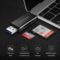 Lector de Tarjetas Multifunción Tipo C USB C Micro para Computadora, PC y Móvil, Lector de Tarjetas SD TF USB2.0 Tipo-C 2.0 OTG