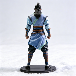 Estatua de Resina de Alta Precisión de Espadachín, Figura Coleccionable de Héroe Wuxia Chino, Decoración de Escritorio de Estilo Oriental Exquisito - Product Image 4