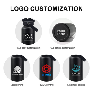 Custom Logo Water Bottle Outdoor Stainless Steel Double Wall Insulated Vacuum Wide Mouth Water Bottle with Lid - Product Image 3