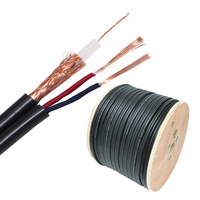 Câble coaxial CCTV haute vitesse KICO RG59+2C 500m ou 305m, combo câble vidéo et alimentation pour systèmes de caméras CCTV, vente en gros