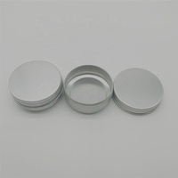 Pot rond en aluminium argenté de 30 ml 30 g 1 oz avec couvercle à vis, boîte de rangement pour baume à lèvres, crème pour le visage, boîte en étain pour bougies