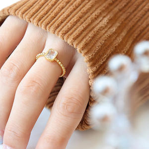 Wholesale Price Fashionable Stainless Steel Jewelry Custom Simple <strong>Ladies</strong> <strong>Gold</strong> Plated <strong>Ring</strong> Crystal Diamond Steel <strong>Gold</strong> <strong>Rings</strong> Women - Product Image 5