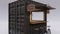 Maison préfabriquée Skyacross de 10 pieds, café mobile temporaire, maison économique