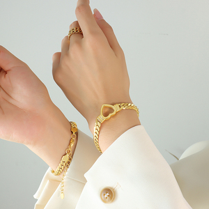 High Quality Heart Woven Chain Bracelet <strong>Stainless</strong> <strong>Steel</strong> Friendship Bracelet <strong>Jewelry</strong> - Product Image 5