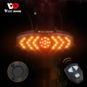 West Biking luce di sicurezza impermeabile per bicicletta telecomando per bici diretta luce posteriore per ciclismo fanale posteriore per bici indicatore di direzione a Led