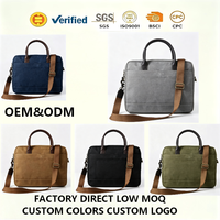 Sac messager rigide en toile cirée imperméable classique vintage pour homme YCW, sacoche pour ordinateur portable 15,6 pouces, sac à bandoulière
