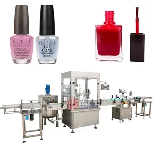 Automatic Nail Polish Remover Filling and Capping Machine, 10ml 15ml 20ml UV Gel Polish Bottle Filling Line