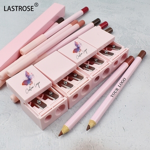 Set Matita Labbra Rosa Morbida e Temperino Altamente Pigmentata Private Label Waterproof Lunga Durata Vendita all'Ingrosso - Product Image 2