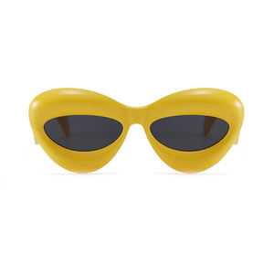 Gafas De <span class=keywords><strong>Sol</strong></span> futuristas De Color caramelo 2025 para mujer, gafas De <span class=keywords><strong>Sol</strong></span> infladas De Cateye, gafas divertidas De Navidad para hombre, gafas De <span class=keywords><strong>Sol</strong></span> gratis con logotipo de lujo - Product Image 5
