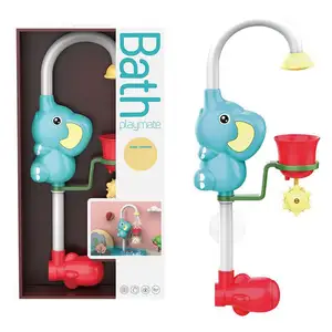 New Children's Water Playing Bathroom Elephant Electric Sprinkler Shower God Set Newborn Baby Shower Tub or Sink Fun Toys