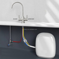 Robinet RO sans pression à 4 ports de connexion, système de filtration d'eau par osmose inverse, ioniseur alcalin à 4 tuyaux sans pression, robinet d'eau