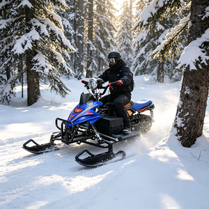 Motoneige électrique avec phare, suspension à ressorts, traîneau directionnel, équipement de <span class=keywords><strong>ski</strong></span> tout-terrain <span class=keywords><strong>pour</strong></span> adultes en montagne en hiver - Product Image 2