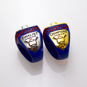 Anillo <span class=keywords><strong>de</strong></span> Campeonato <span class=keywords><strong>de</strong></span> la Liga <span class=keywords><strong>de</strong></span> Béisbol Juvenil USSSA Personalizado, Anillo <span class=keywords><strong>de</strong></span> Hombre <span class=keywords><strong>de</strong></span> Aleación Chapado en Oro, Estilo Casual Deportivo con Gema <span class=keywords><strong>de</strong></span> Superman - Product Image 6
