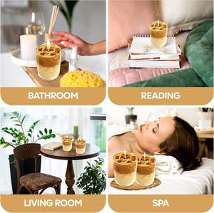 Bougie parfumée artisanale, nouveau design, bougies d'aromathérapie de luxe, cadeau pour la Saint-Valentin, anniversaire, bougies parfumées au café glacé - Product Image 5