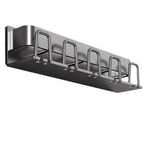 Soporte para cepillo de dientes eléctrico, estante de almacenamiento montado en la pared con taza para baño, no requiere perforación, diseño rectangular duradero - Product Image 3