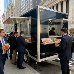 Camion de restauration rapide mobile pour pizzas, glaces, café, avec cuisine complète, <span class=keywords><strong>restaurant</strong></span> de rue, camion de restauration pour hamburgers, remorque à vendre - Product Image 1