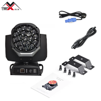 Projecteur LED mobile Bee Eye haute puissance 19x15W en fer IP20 avec zoom 4-60, contrôle DMX512, éclairage de scène pour parcs à thème, CRI 90, 540/210